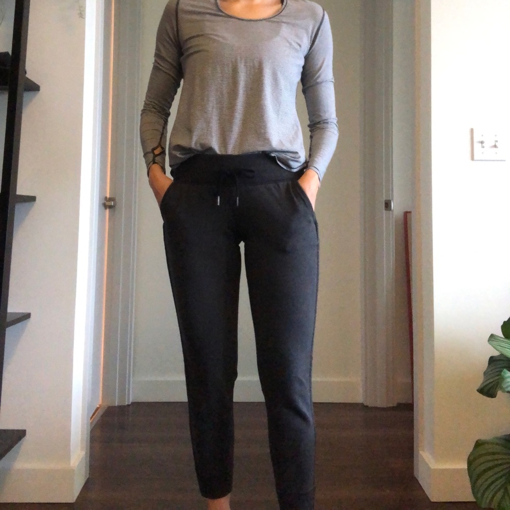 Lululemon zip up joggers in Pima cotton blend